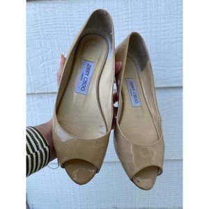 Jimmy Choo Peep Toe Flats